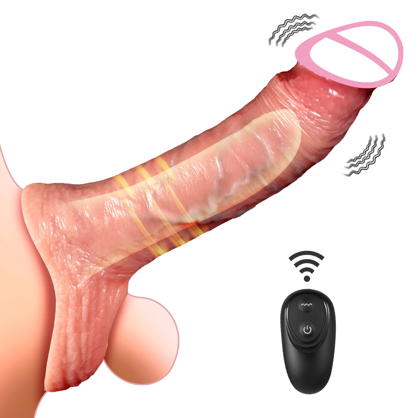 Realistic Telescopic Vibrating Penis Sleeve