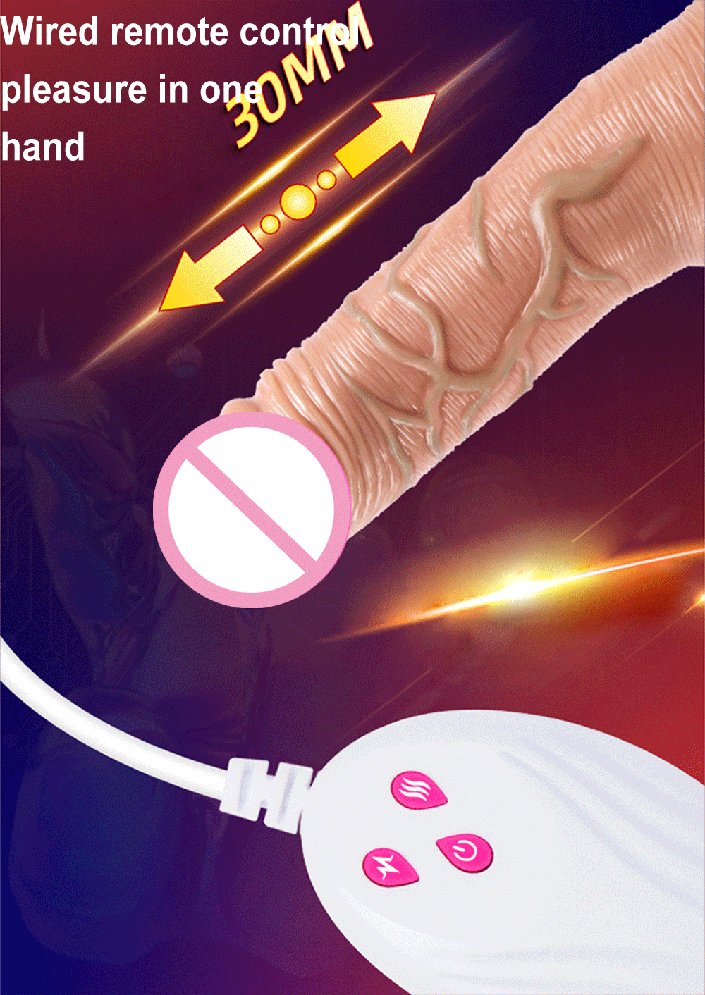 elescopic & Vibrating Realistic Dildo