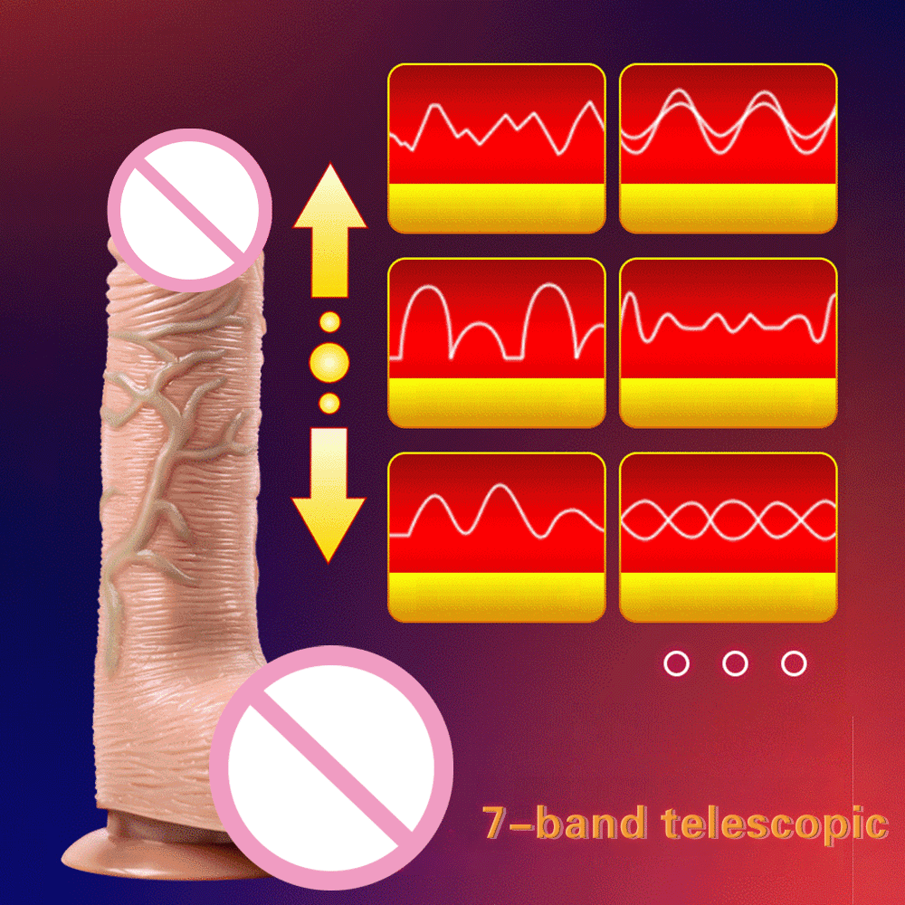 elescopic & Vibrating Realistic Dildo