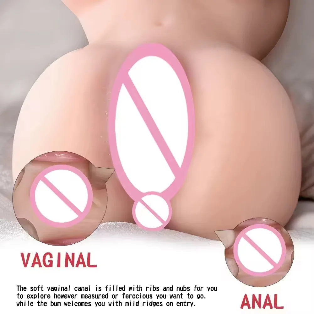 3-in-1 Mini Sex Doll with Realistic Vagina & Anal
