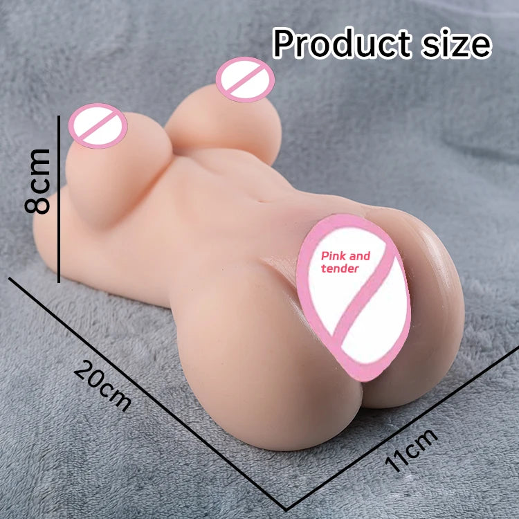 3-in-1 Mini Sex Doll with Realistic Vagina & Anal