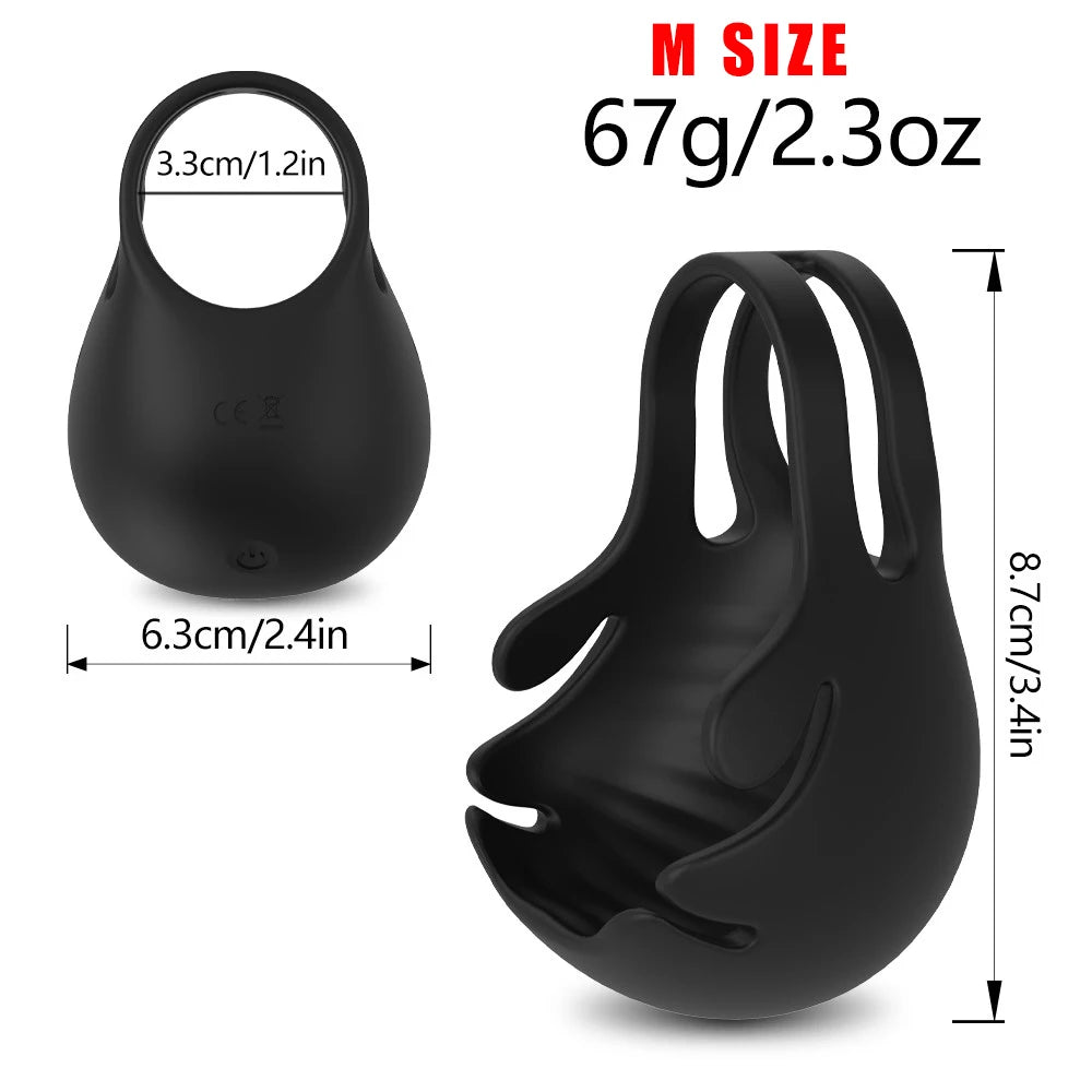 HESEKS 3-in-1 Vibrating Cock Ring