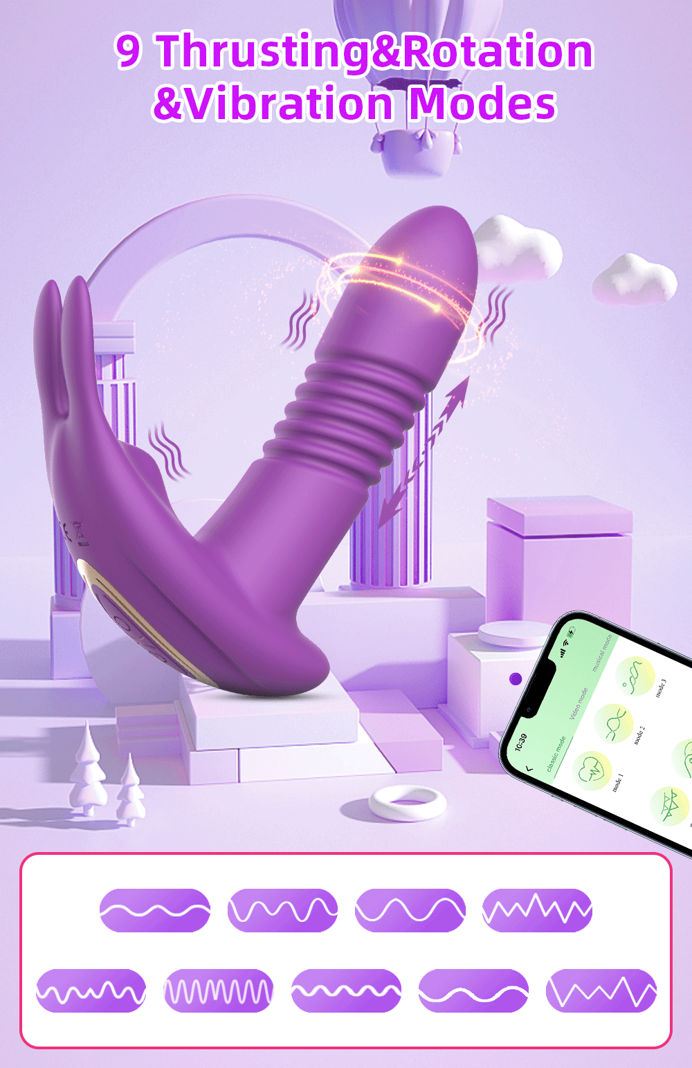 Multifunctional Vibrator Telescopic