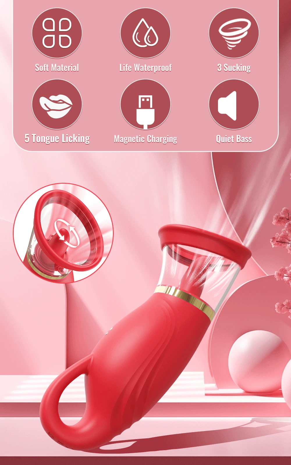 Powerful Swing Tongue Licking Vibrator