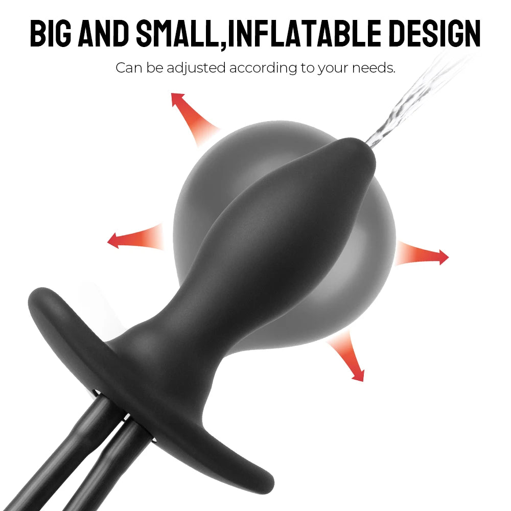 3 IN 1 Inflatable Anal Dilator & Water Spray Butt Plug