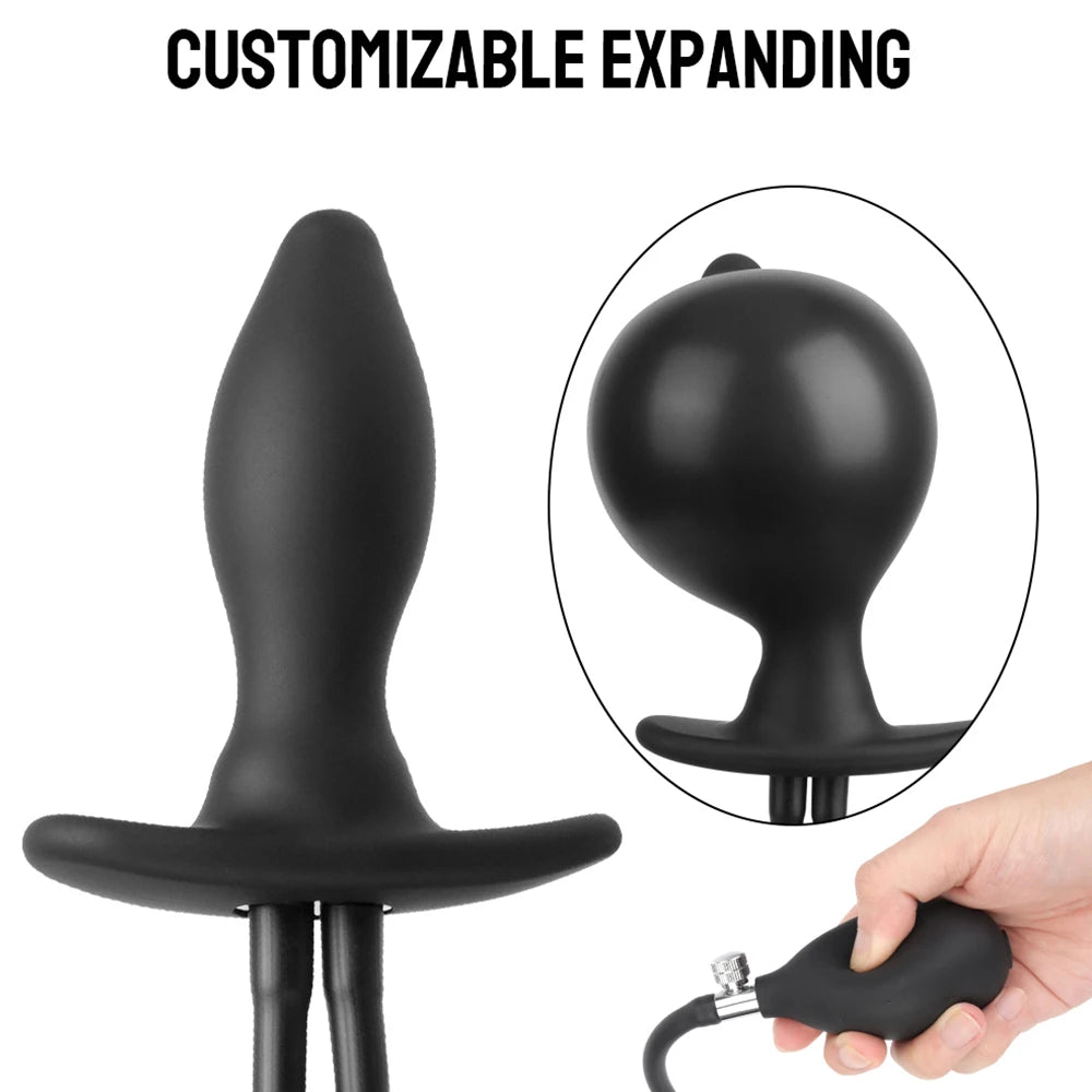 3 IN 1 Inflatable Anal Dilator & Water Spray Butt Plug