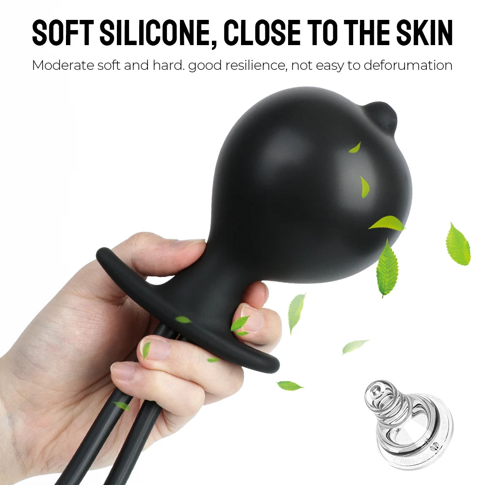 3 IN 1 Inflatable Anal Dilator & Water Spray Butt Plug