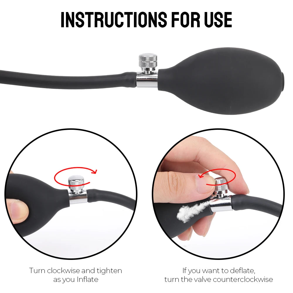3 IN 1 Inflatable Anal Dilator & Water Spray Butt Plug