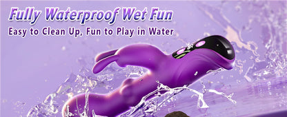 4-in-1 Rotating Squeeze Rabbit Vibrator