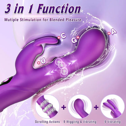 4-in-1 Rotating Squeeze Rabbit Vibrator