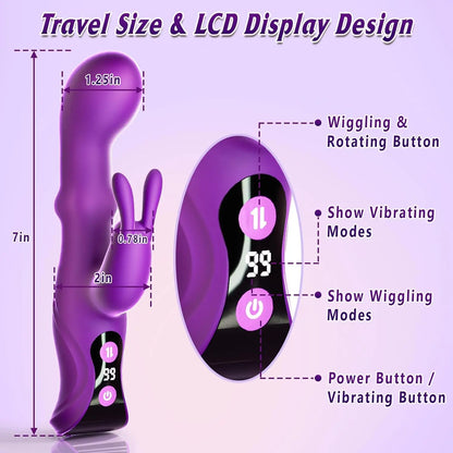 4-in-1 Rotating Squeeze Rabbit Vibrator