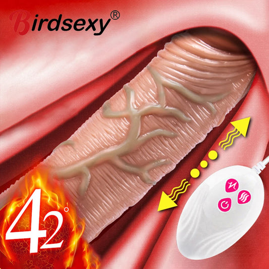 elescopic & Vibrating Realistic Dildo