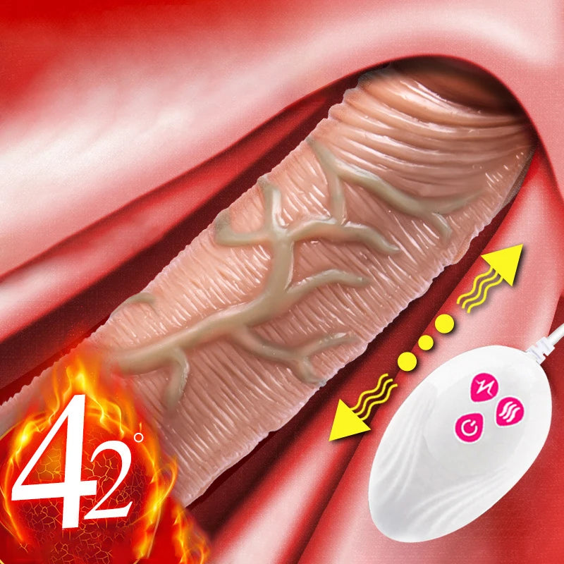 elescopic & Vibrating Realistic Dildo