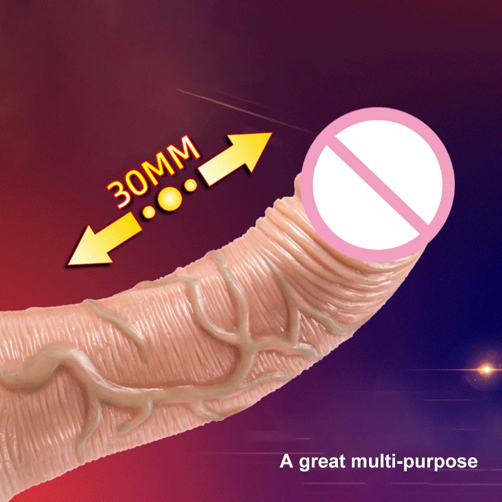 elescopic & Vibrating Realistic Dildo