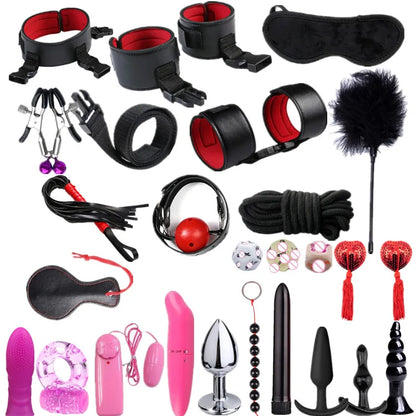 Premium Leather BDSM Bondage Set