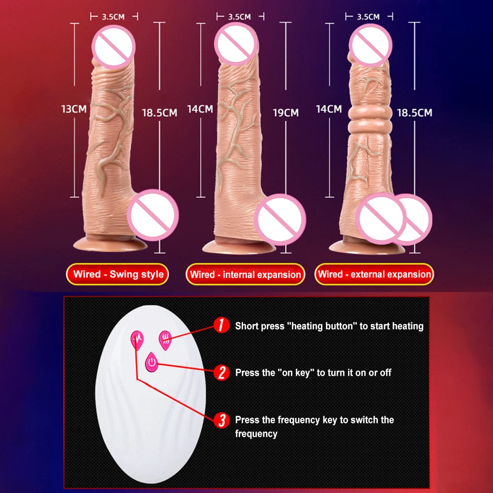 elescopic & Vibrating Realistic Dildo