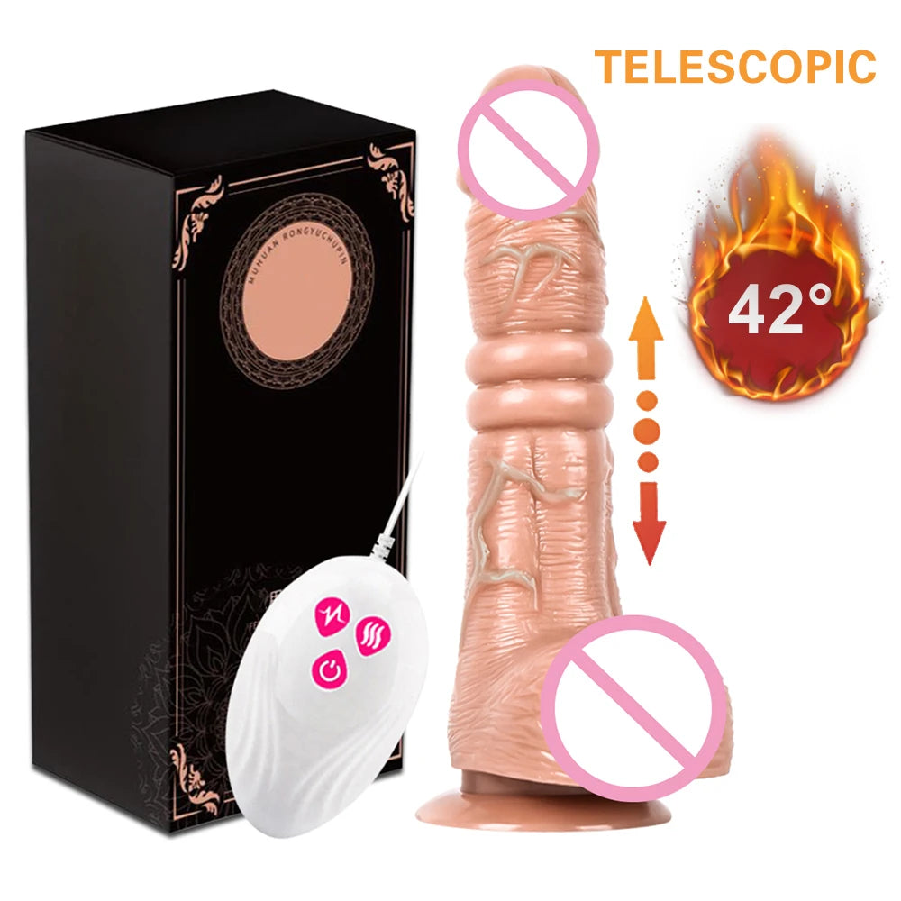 elescopic & Vibrating Realistic Dildo