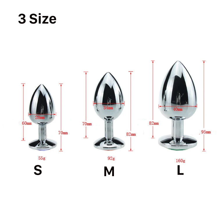 Metal Anal Plug Set – Adult Butt Toys for Couples & Solo Play