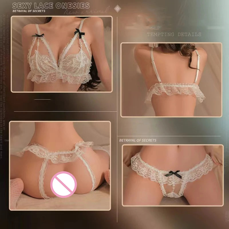 Lace Bows Lingerie Set