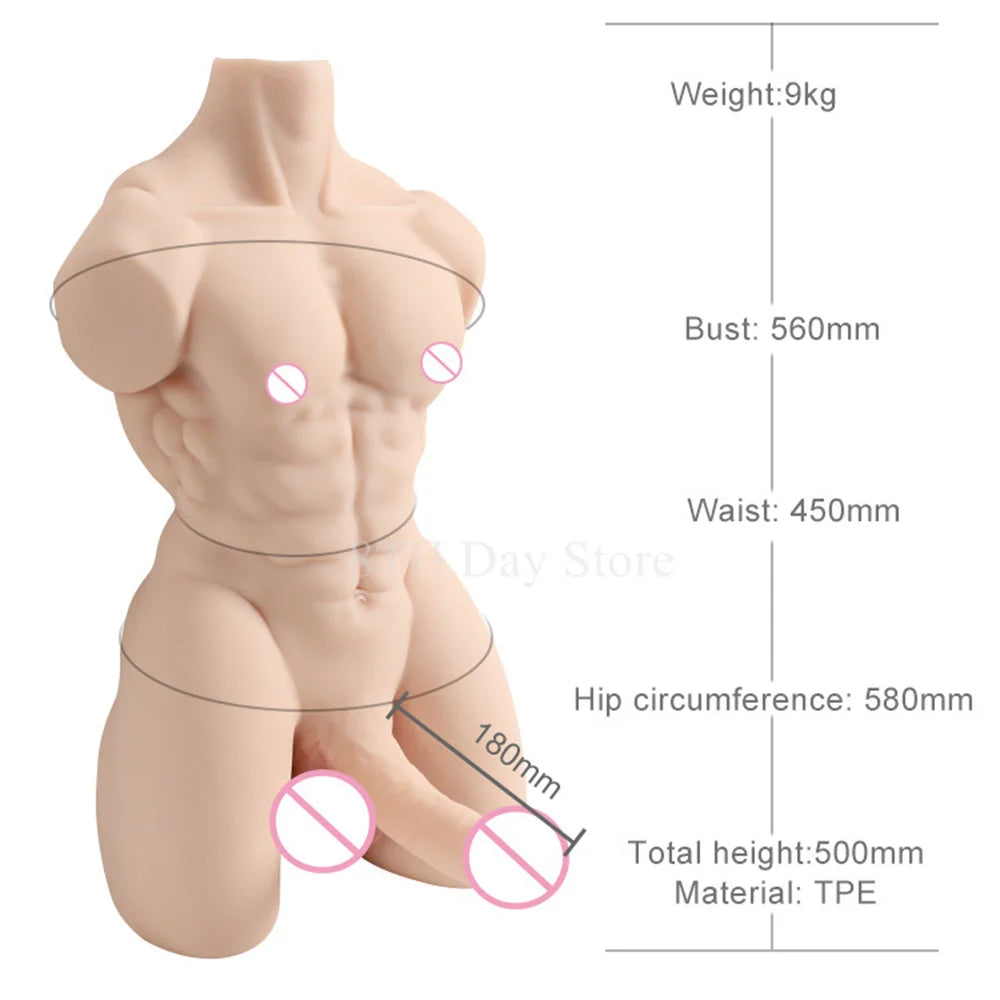 Realistic Muscular Male Torso Sex Doll
