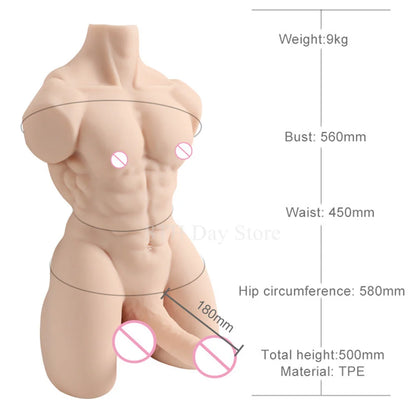 Realistic Muscular Male Torso Sex Doll