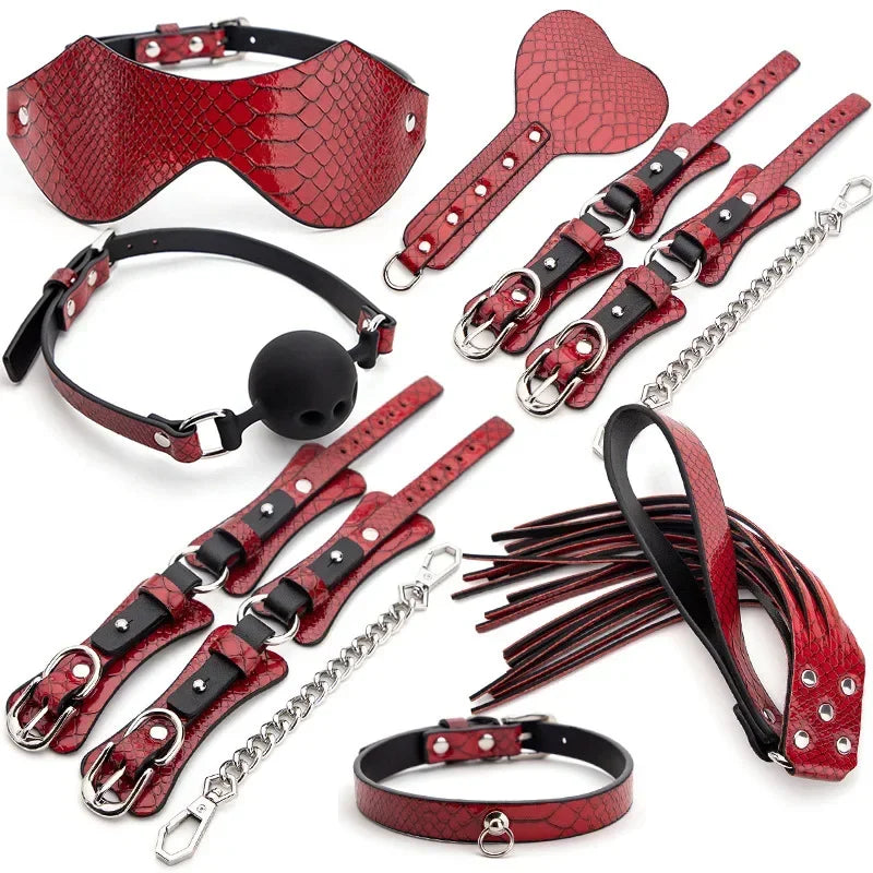 Premium Leather BDSM Bondage Set