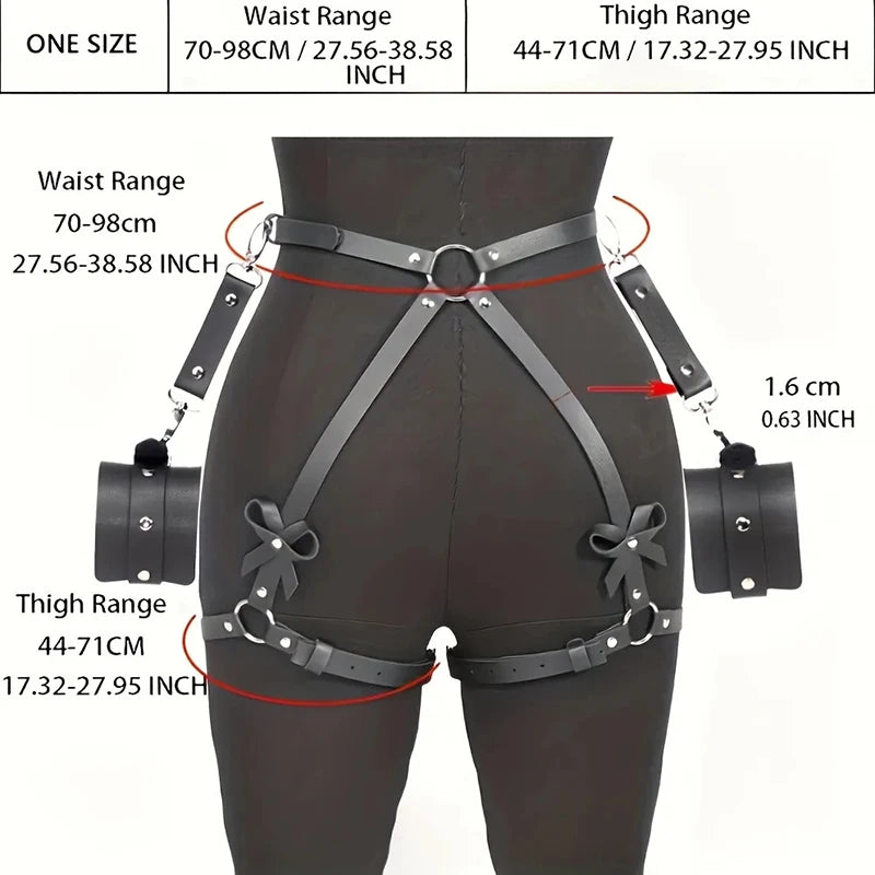 Luxury Leather Handcuffs Set