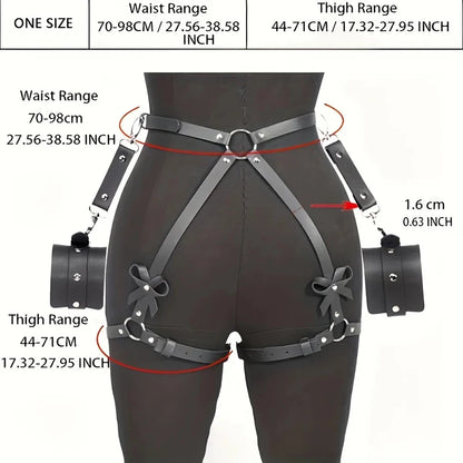 Luxury Leather Handcuffs Set