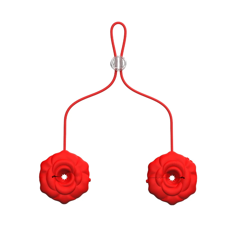 Rose Nipple Clamps Vibrator