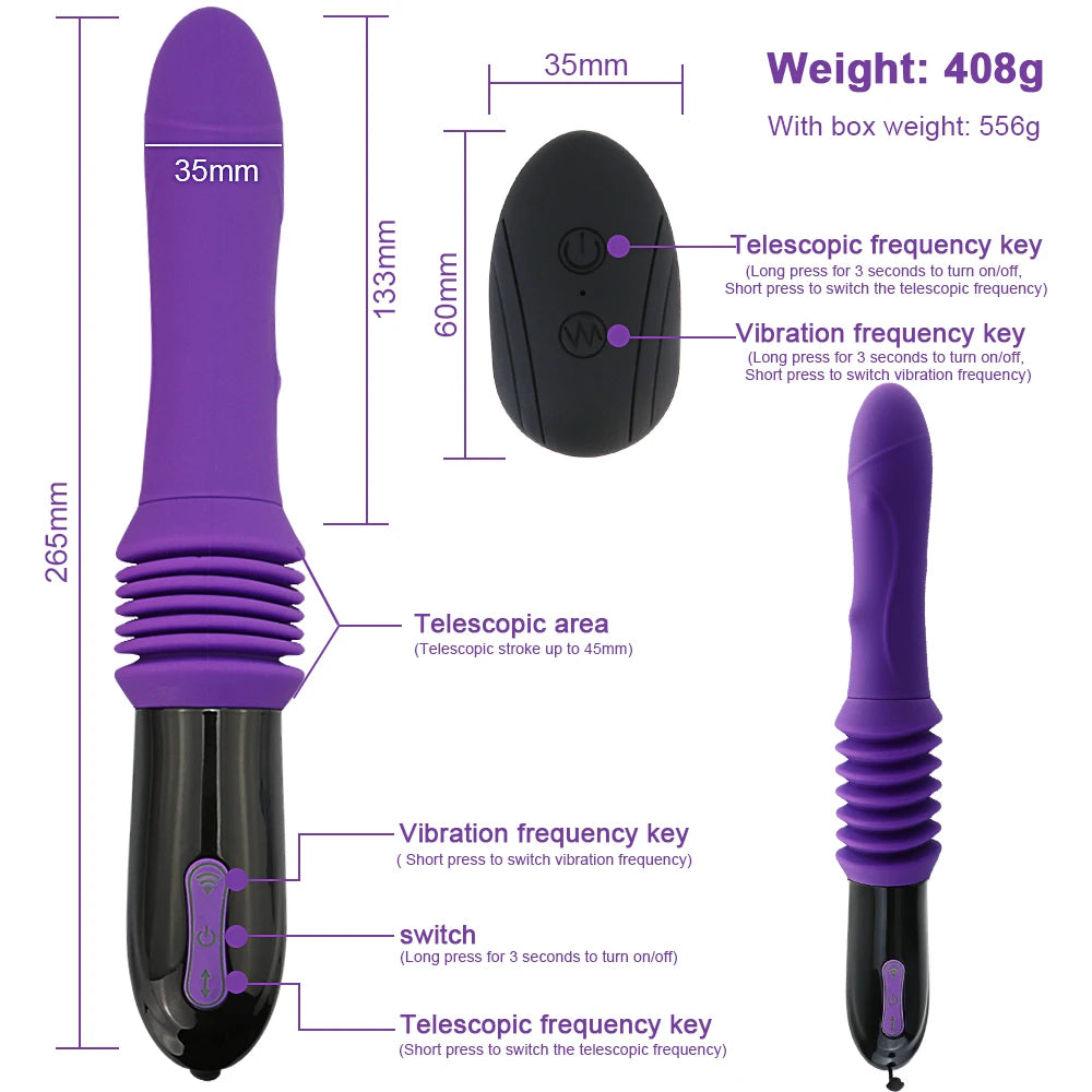 Automatic Telescopic Vibrator Élégance – Real Motion Experience
