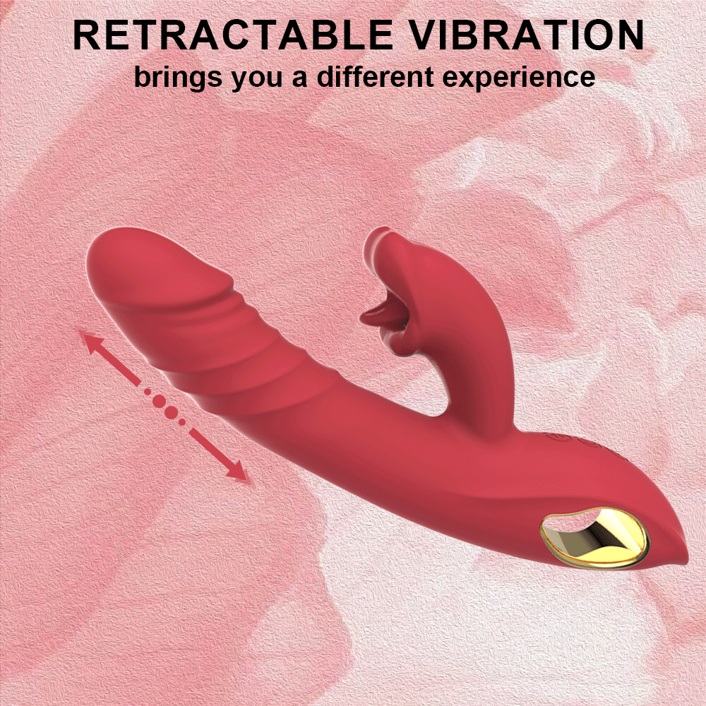3-in-1 Thrusting Big Dildo Rabbit Vibrator