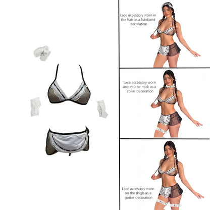 Sexy Maid Lace Lingerie Set
