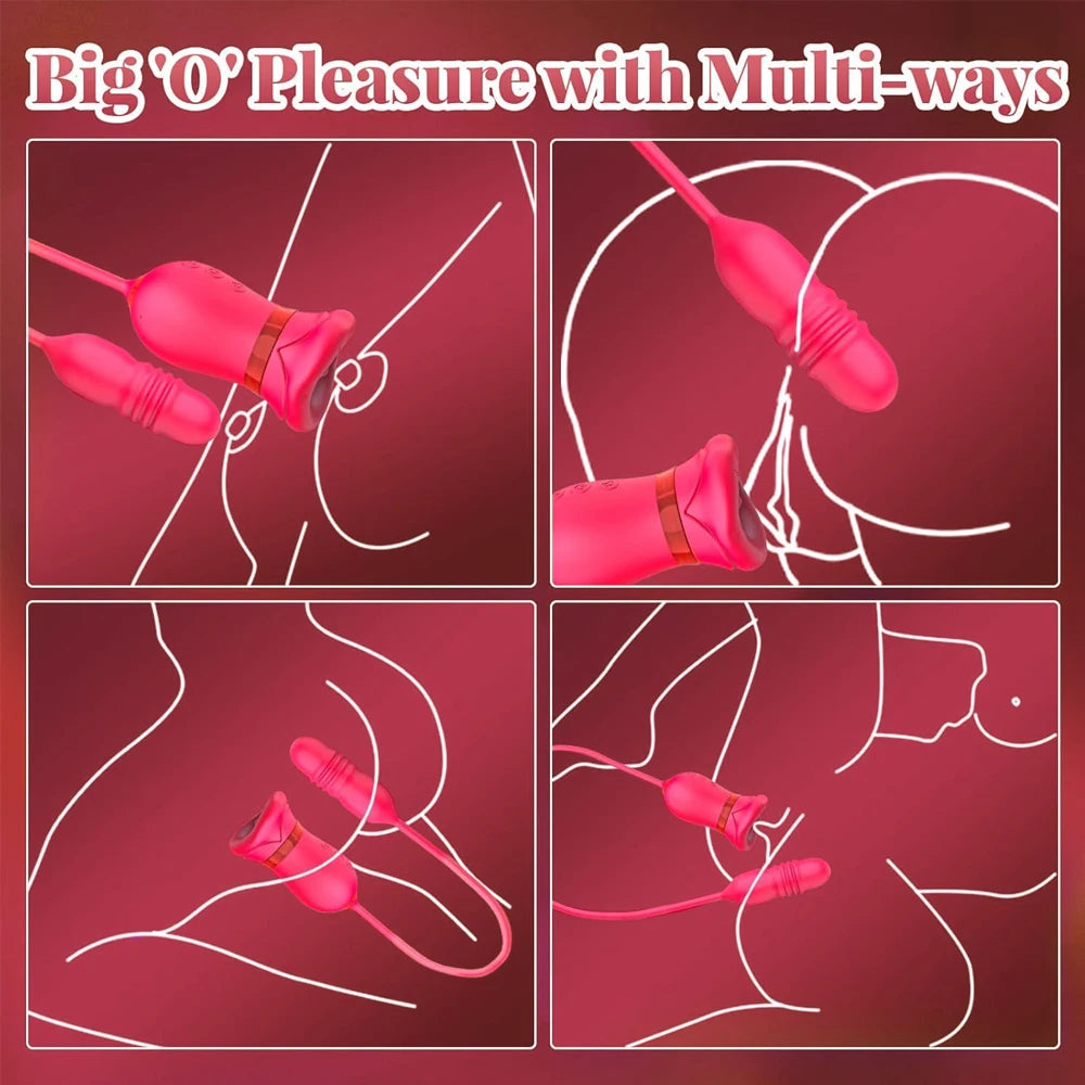 Luxe Bloom 4-in-1 App-Controlled Vibrator – Clitoral, Nipple & Anal Stimulation