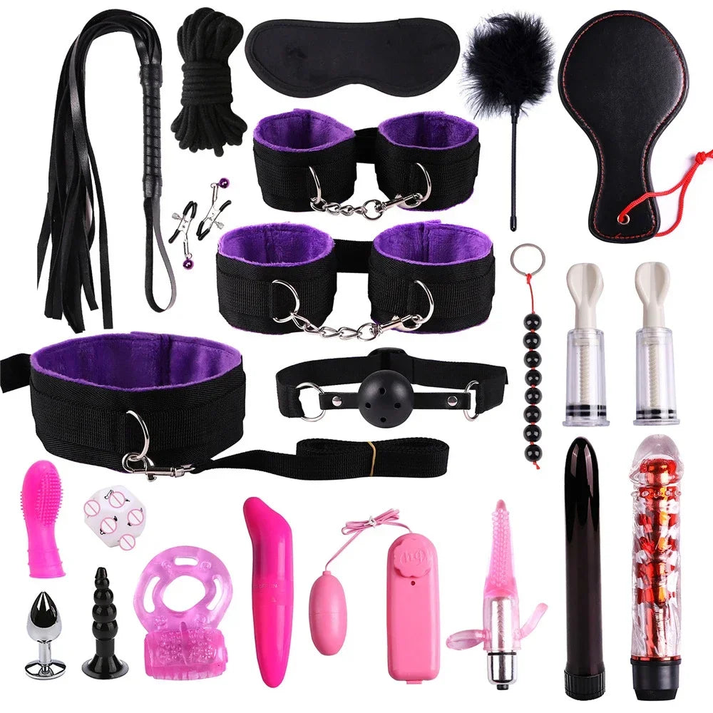 Premium Leather BDSM Bondage Set