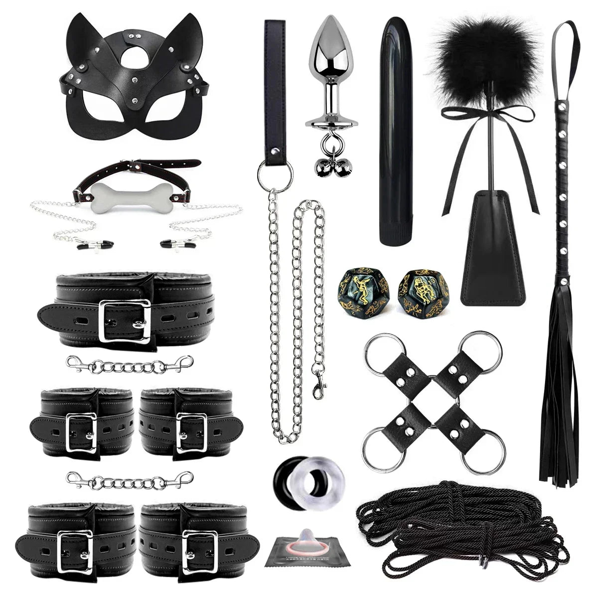 Premium Leather BDSM Bondage Set