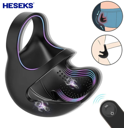 HESEKS 3-in-1 Vibrating Cock Ring