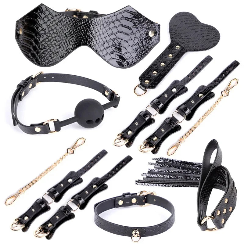 Premium Leather BDSM Bondage Set