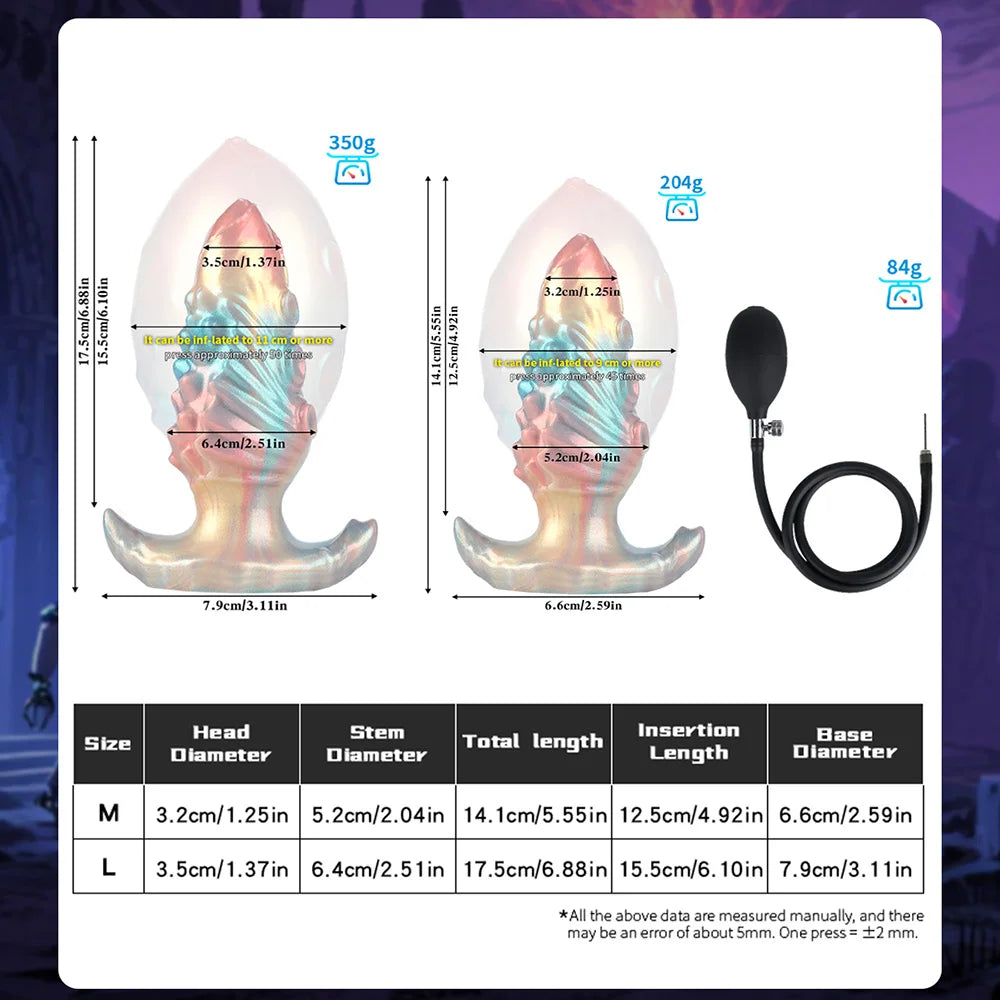 Inflatable Anal Plug – BDSM & Prostate Massager for Men & Women