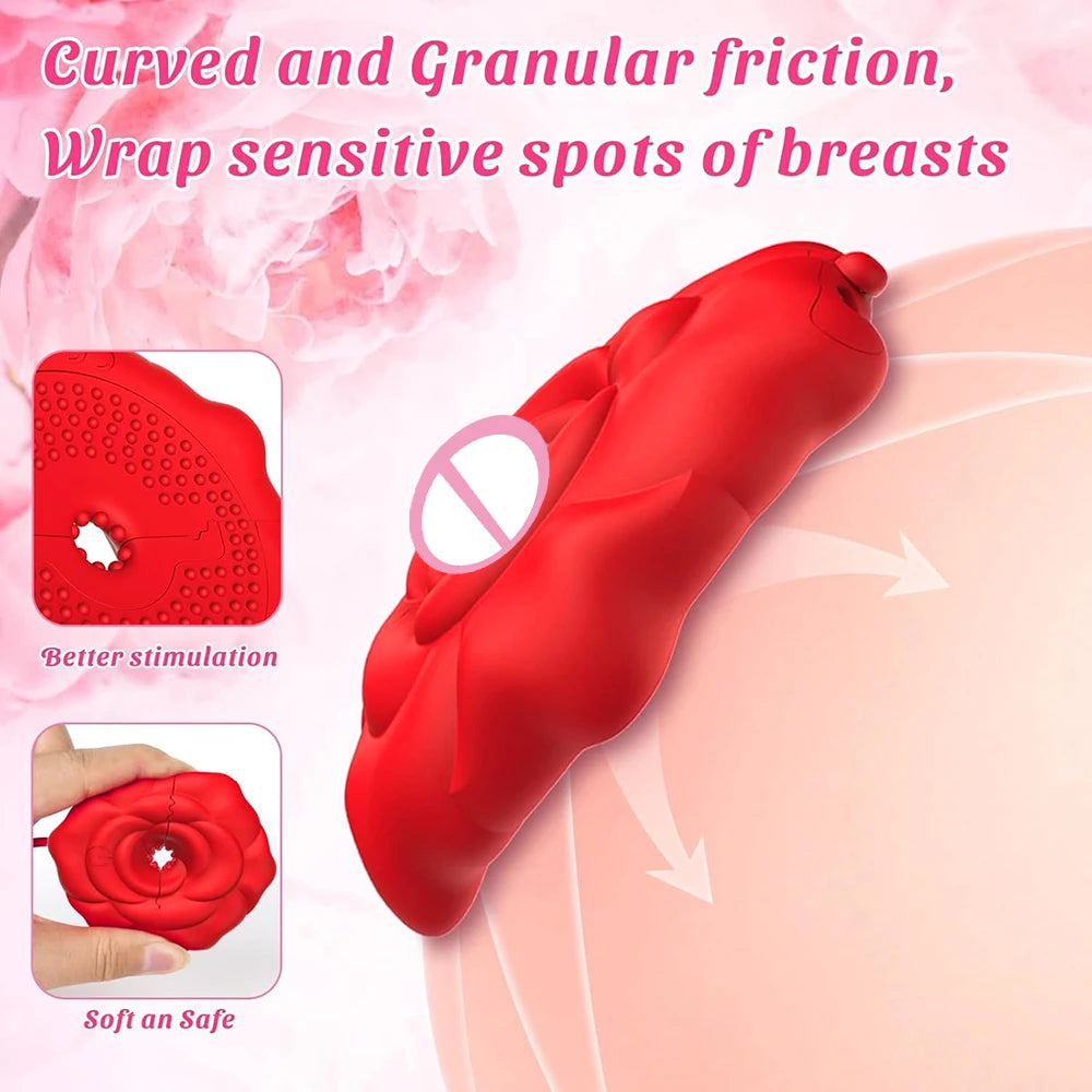 Rose Nipple Clamps Vibrator