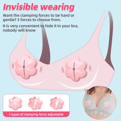 Rose Nipple Clamps Vibrator