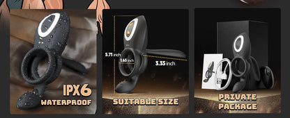 Kushor 4-in-1 Vibrating Cock Ring