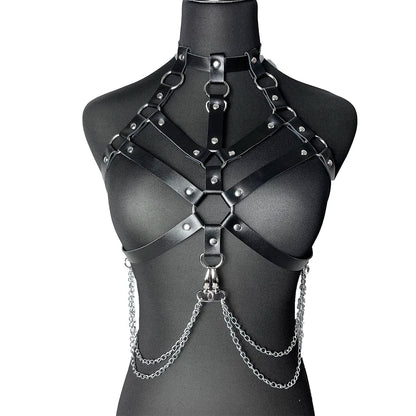 Sexy Leather Chest Harness