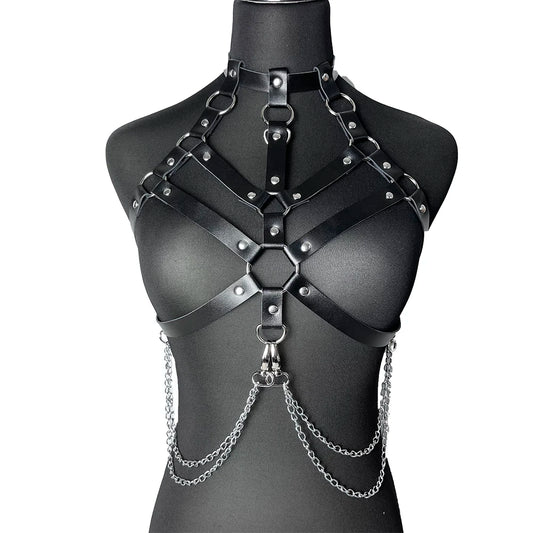 Sexy Leather Chest Harness