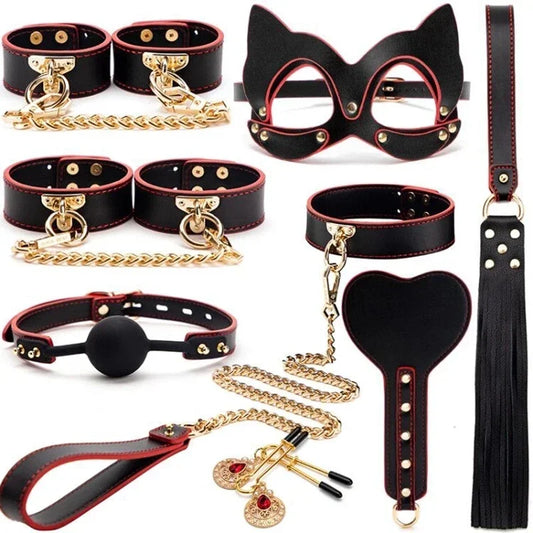 Premium Leather BDSM Bondage Set