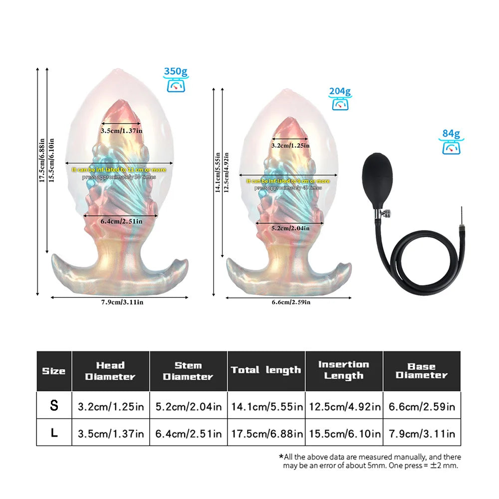 Inflatable Anal Plug – BDSM & Prostate Massager for Men & Women