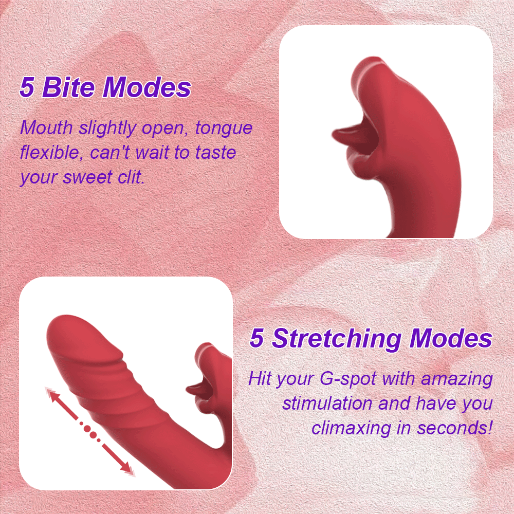 3-in-1 Thrusting Big Dildo Rabbit Vibrator