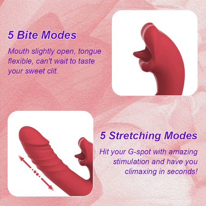 3-in-1 Thrusting Big Dildo Rabbit Vibrator