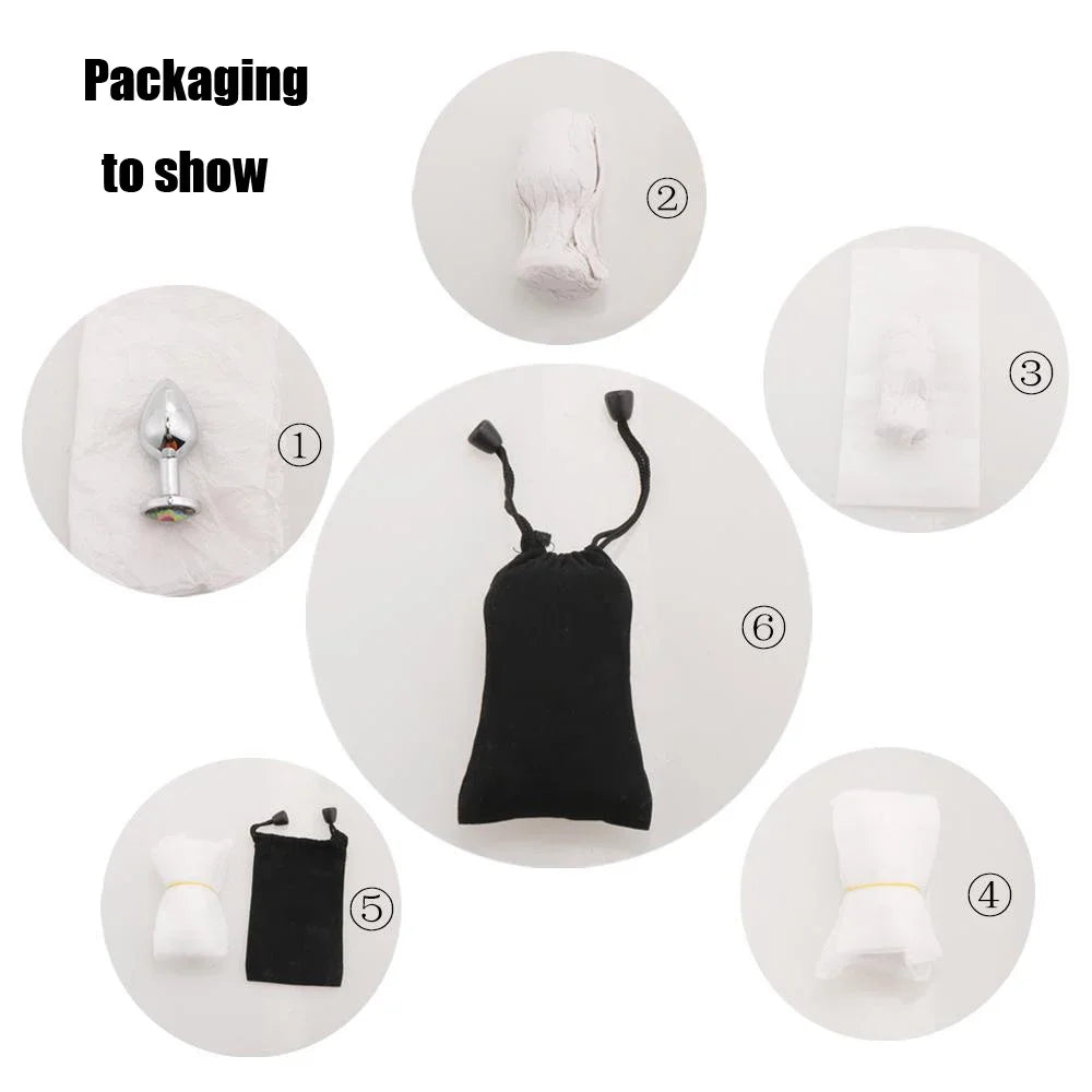 Metal Anal Plug Set – Adult Butt Toys for Couples & Solo Play