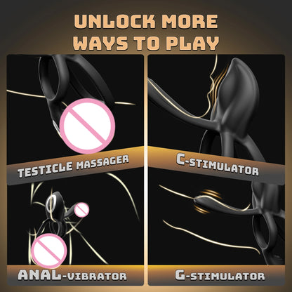 Kushor 4-in-1 Vibrating Cock Ring