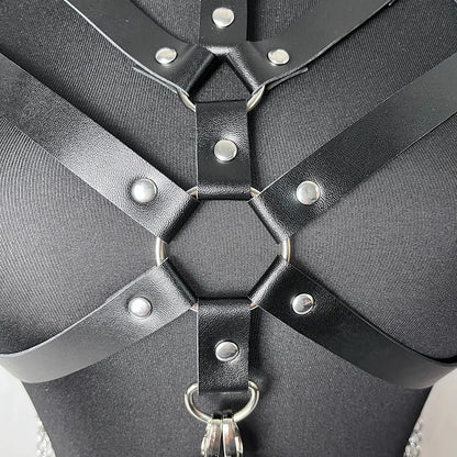 Sexy Leather Chest Harness